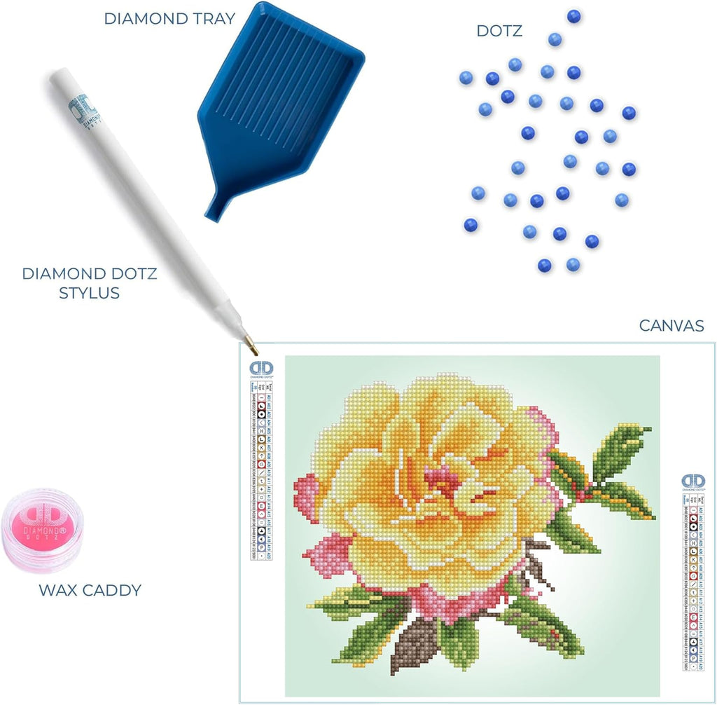 DIAMON DOT Watercolou Ros Diamon Paintin Kit fo Adult Diamon Ar Kit Relaxin Creativ Craf Ki wit Dot Gem 9.1x9.8