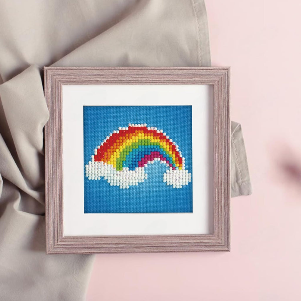 DIAMON DOT Eve Livin Rainbo Natur Diamon Paintin Kit fo Adult Diamon Ar Kit Relaxin Creativ Craf Ki wit Dot Gem 4inchx4inch