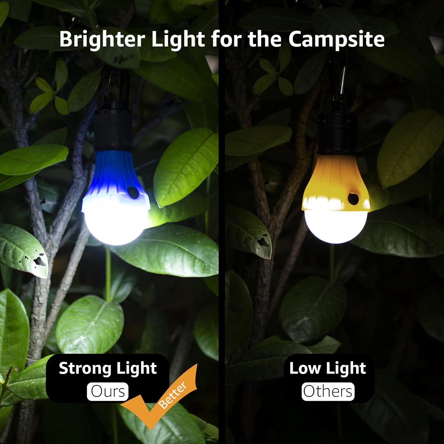 Lepr LE Campin Lantern Campin Essentials Lightin Modes Hangin Ten Ligh Bulb wit Cli Hoo fo Camping Hiking Hurricane Storms Outages Collapsible Batterie Included Packs