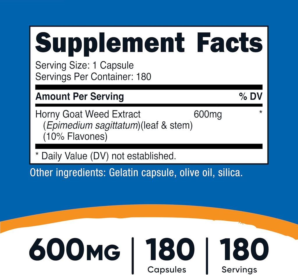 Nutricos Horn Goa Wee Extrac (Epimedium 18 Capsules 18 Servings 600m Pe Capsule
