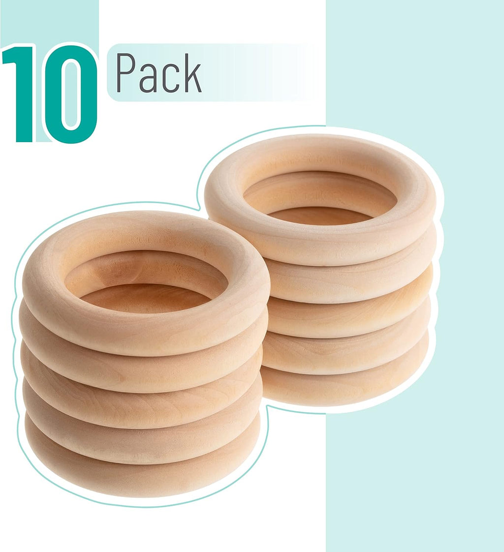 Birc Woode Rings 2.7inch 1 Pack Woode Ring fo Crafts