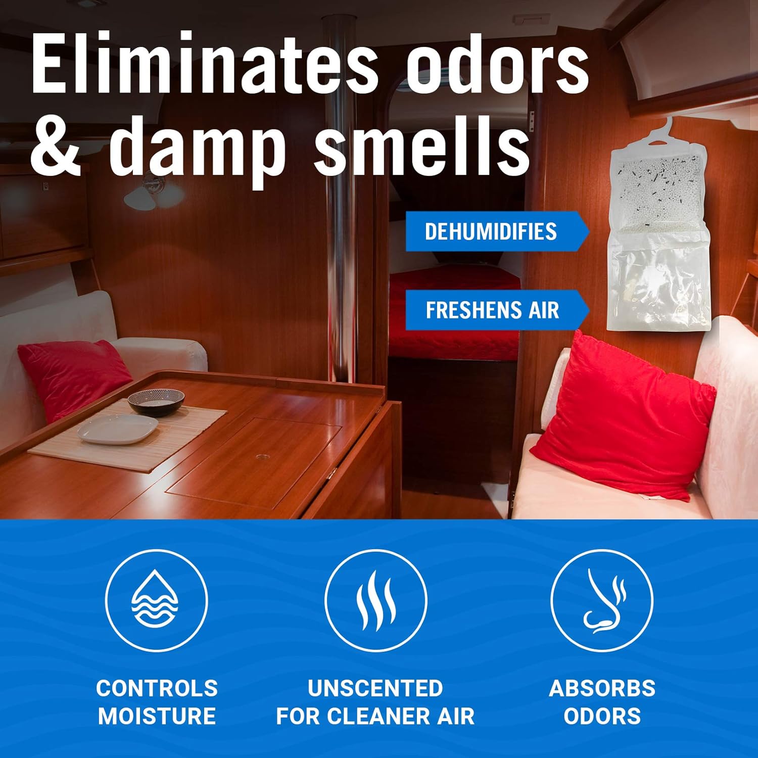 Pac Moistur Absorbe Hangin Bags Boa Dehumidifie wit Charcoal Unscented Remove Dampnes an Must Odors Idea fo Basement Closet Home Car RV an Boating