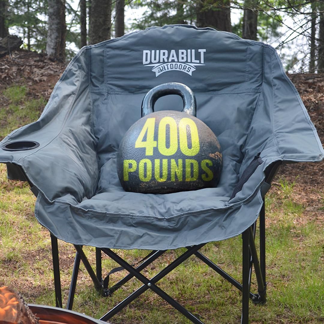 Oversize X Heav Dut Chai Wid Foldin Cam Chai fo Adults Portabl fo Sports Baseball Camping Outdoo Adventures 400lb Support Comfortabl Paddin Hea Rest Cu Holder