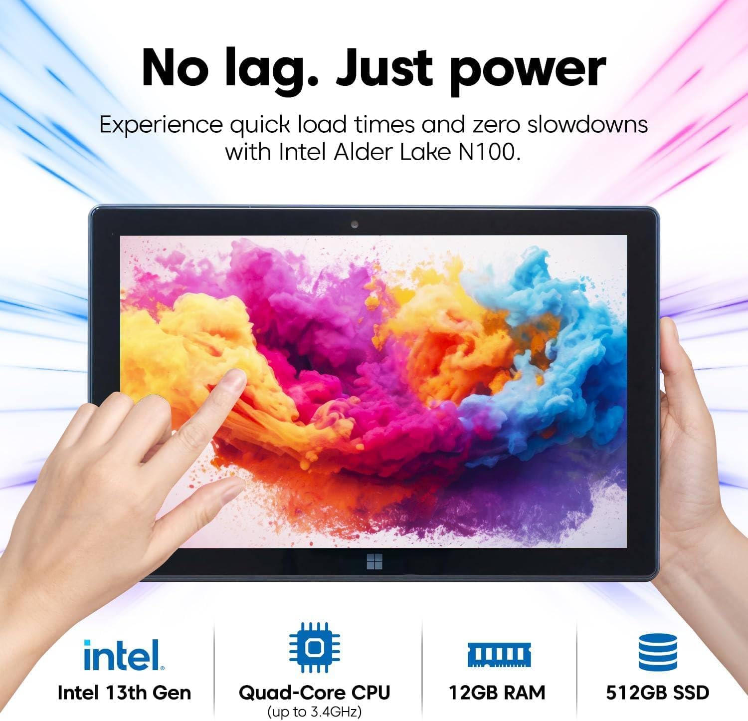 Fusion5 Built in USA 10.1¡± Windows 11 Professional Tablet PC FWIN232 PRO N5, 12GB RAM, 512GB SSD, Intel 13th Gen, Full HD Windows Tablet, USB C, HDMI - 2 Year Full Warranty with Accidental Damage