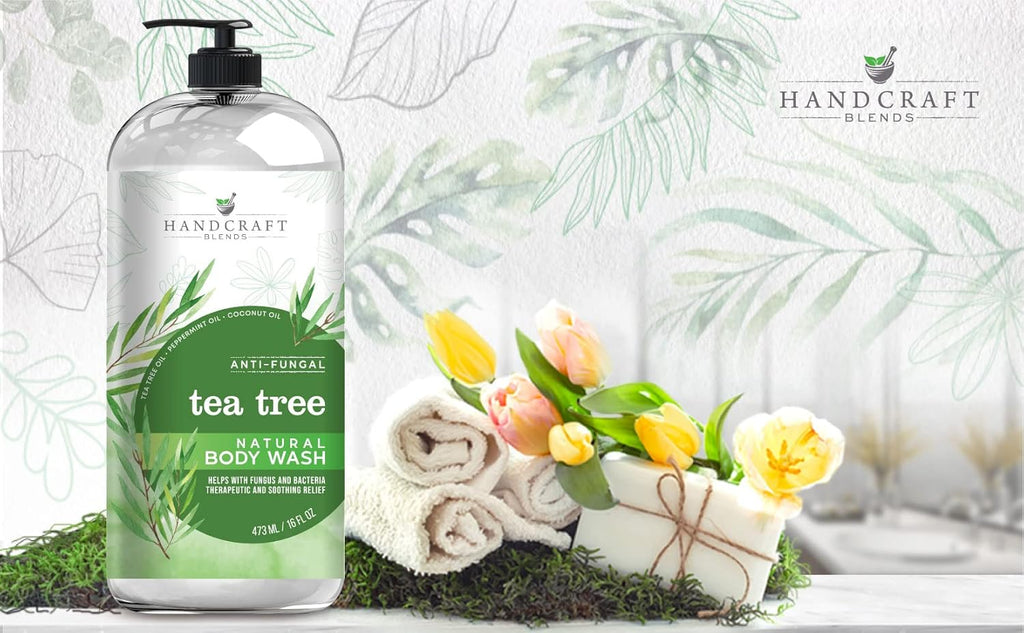 Handcraf Blend Te Tre Oi Bod Was 1 o Extr Strengt Bod Was Fo Athlete Foot Nai Fungus Itch Skin Joc Itch Acn an Eczem Te Tre Bod Was Fo Me Women