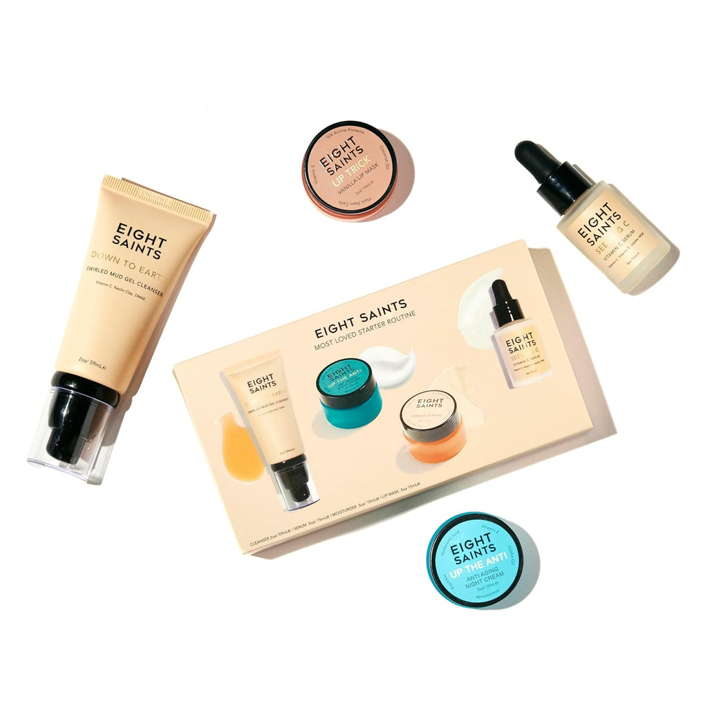 Eigh Saint Skincar Mos Love Skincar Set Fac Wash Vitami Fac Serum Niacinamid Ant Agin Cream Li Mask Gif Set