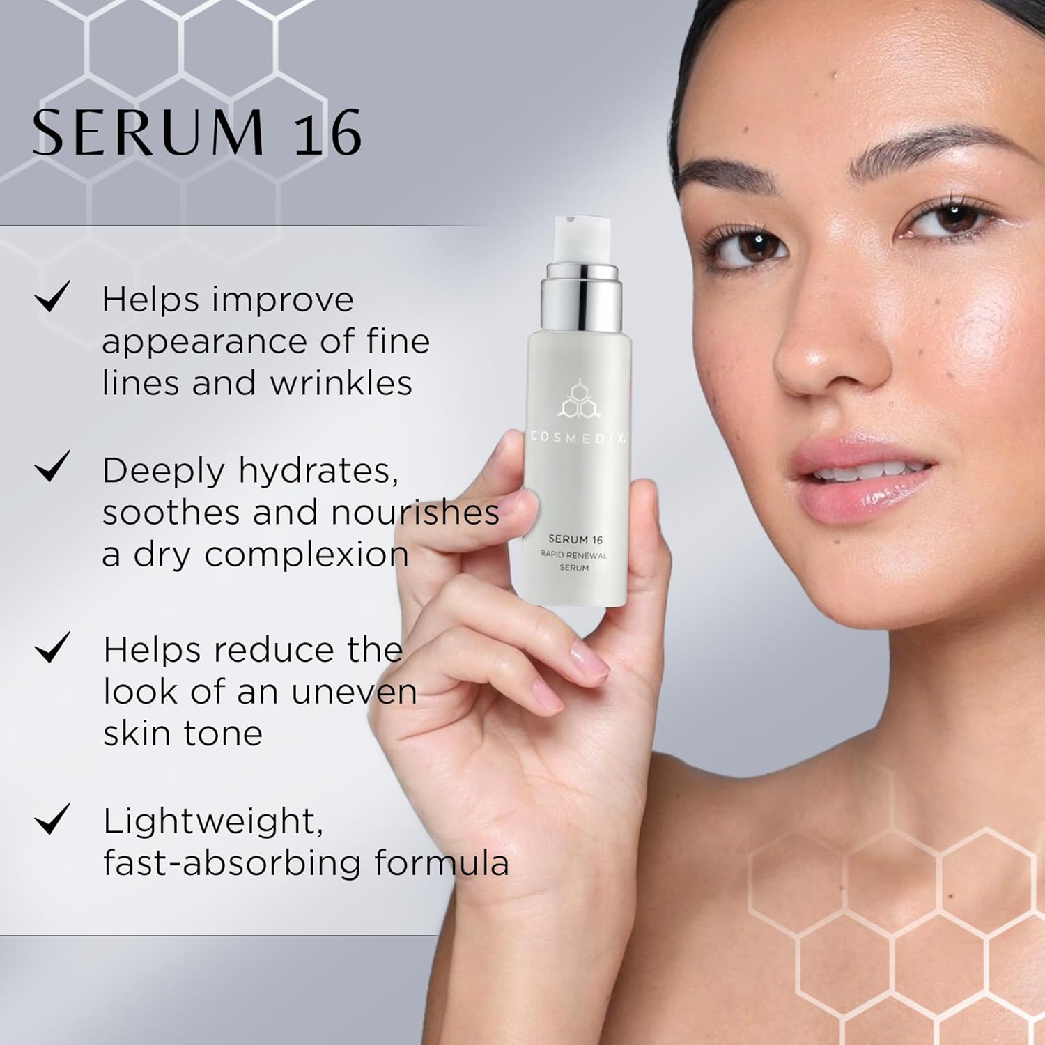COSMEDI Seru 1 Rapi Renewa Seru Fo Al Ski Type Boostin Skin' Natura Radianc Smooth Line an Wrinkle Include Vitami an Hydratio Boos Moisture-Rich