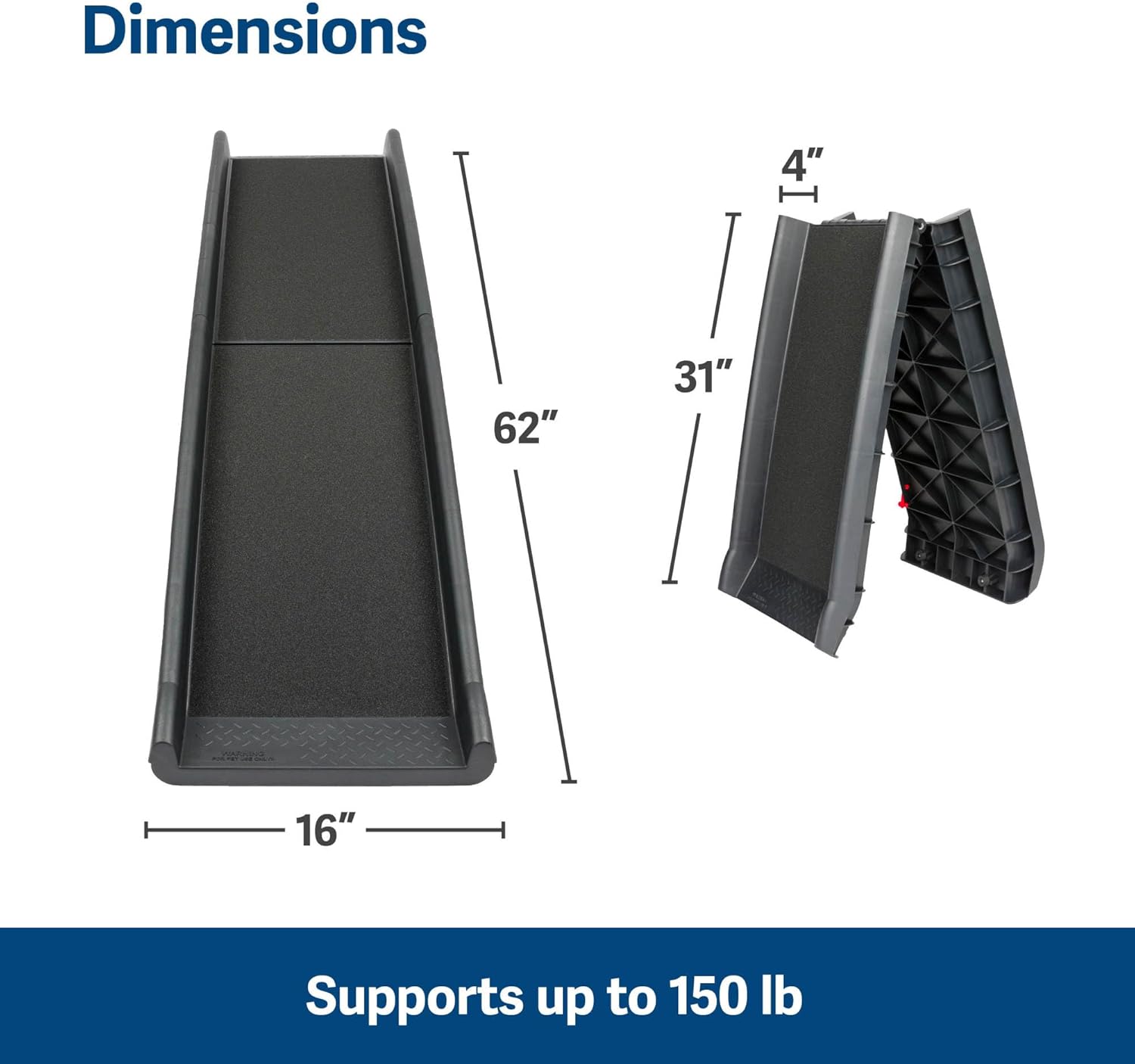 PetSaf Happ Rid Foldin Do Ram SU Compatibl Lightweigh Pe Ram wit Hig Tractio Walkin Surfac Join Strai Protectio Secur Foldabl Desig fo Compac Storage