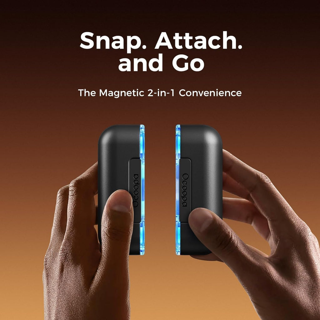 OCOOPA Hand Warmers Rechargeable 2 Pack, Magnetic Electric Handwarmer, 16 Hrs Warmth 4 Levels Heat Up to 145¨H, USB-C Portable Charger 10000mAh, Raynauds, Golf, Tech Gifts for Men, Union UT2s(MagTwins)