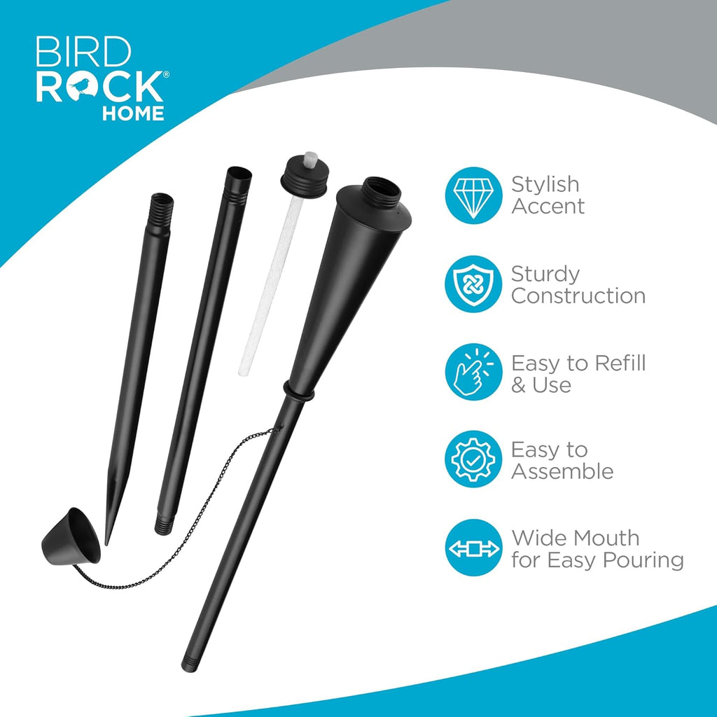 BIRDROC HOM Outdoo Torche Durabl Construction Moder Design Weathe Resistant Citronell Oi Compatible Idea fo Backyards Patios Pathway Garde Torch Pack