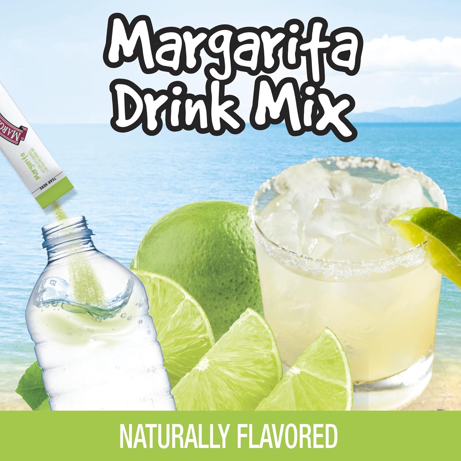 Margaritaville Singles to Go Water Drink Mix - Margarita Flavored, Non-Alcoholic Powder Sticks (12 Boxes with 6 Packets Each - 72 Total Servings), 0.65 Ounce (Pack of 12)