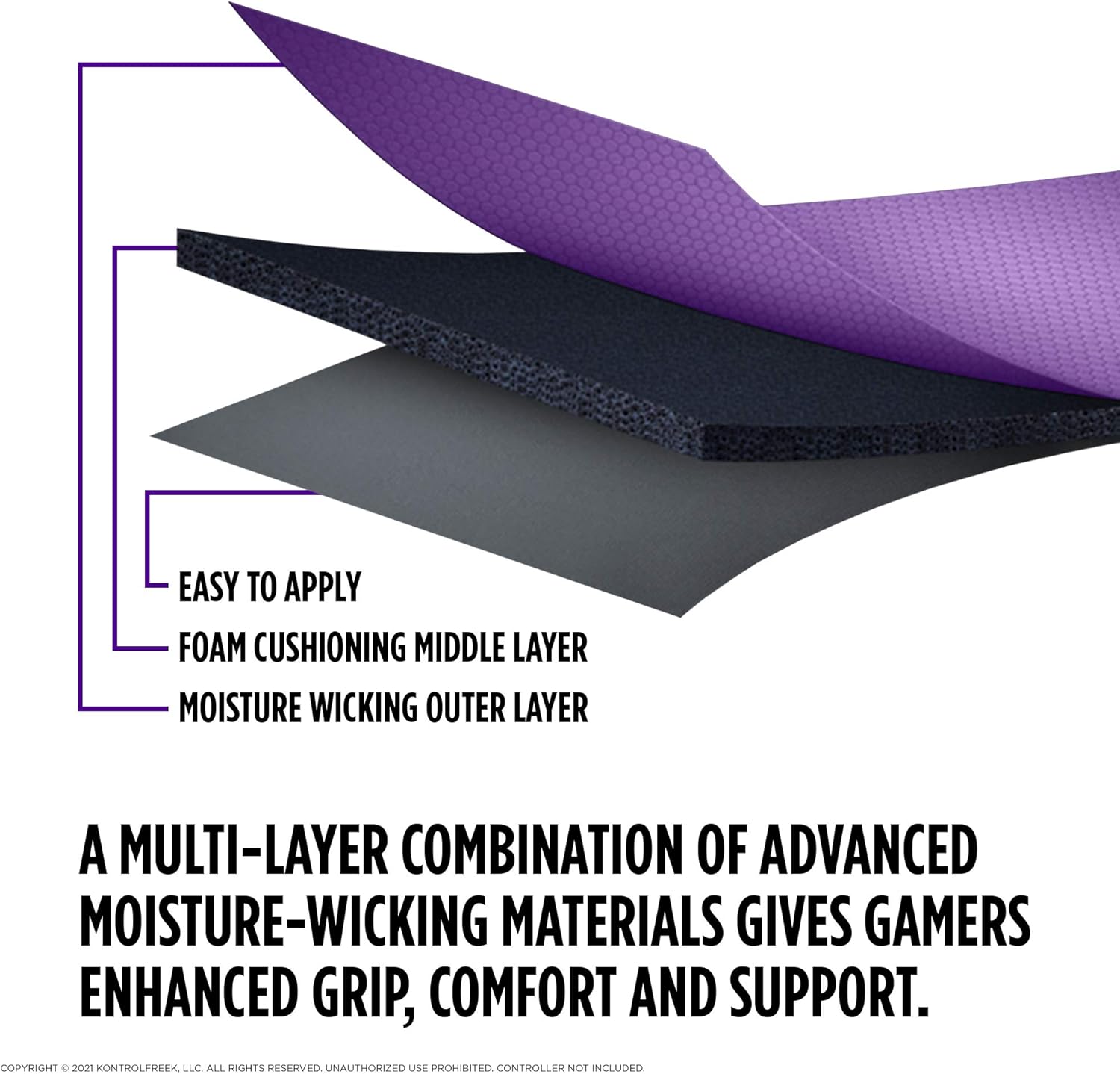 KontrolFreek Performance Grips for PlayStation 4 (PS4) Controller (Galaxy Purple)