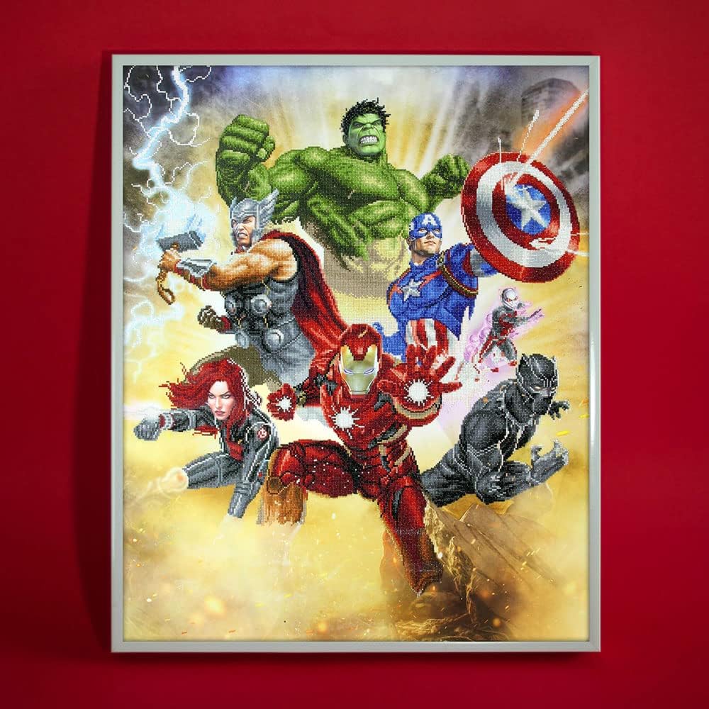 Diamon Dot Spiderma Marve Diamon Paintin Kit fo Adult Diamon Ar Kit Relaxin Creativ Craf Ki wit Dot Gem 11inchx11inch