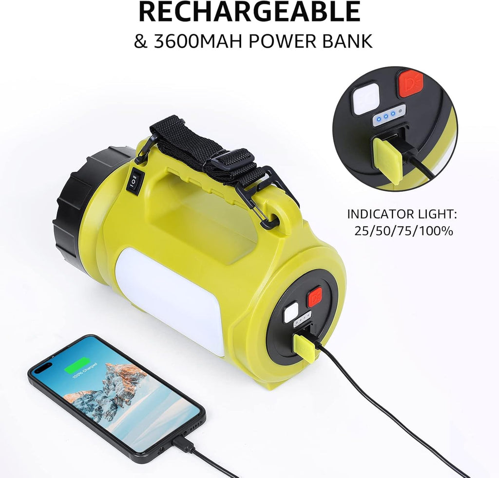 L Rechargeabl LE Lantern Campin Essentials 1000LM Ligh Modes Powe Bank IPX Waterproof Lanter Flashligh fo Hurrican Emergency Hiking Hom an More US Cabl Included