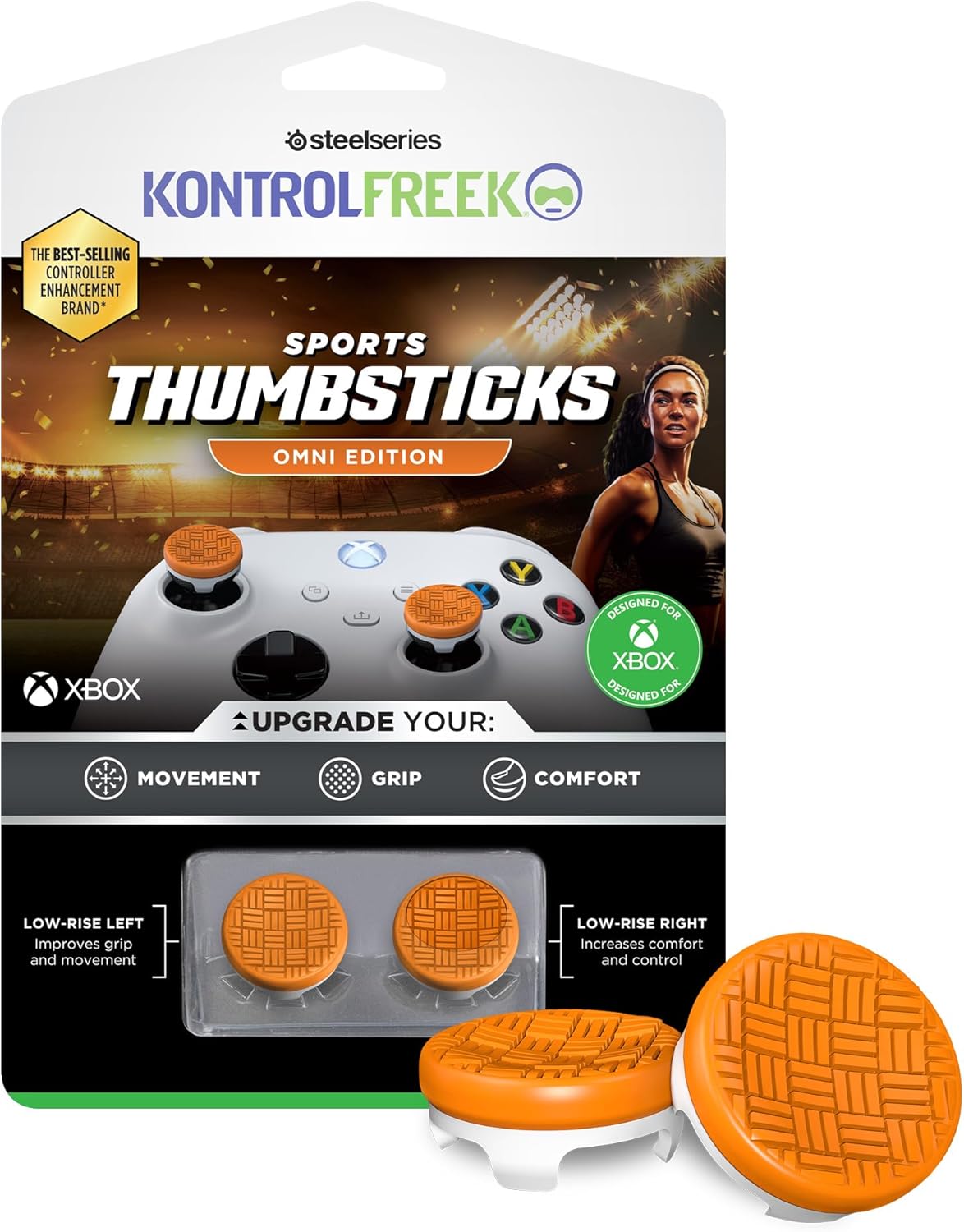 KontrolFreek Omni for Xbox One and Xbox Series X Controller | 2 Performance Thumbsticks | 2 Low-Rise Concave | Blue