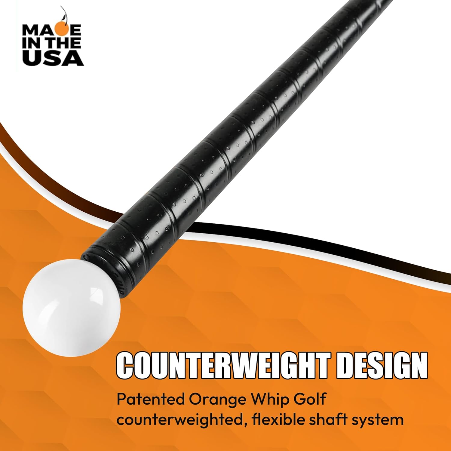 Orang Whi Lightspee Gol Swin Traine Ai Patente Mad i USA Spee Stic Improve Speed Distanc an Accurac (45inch)
