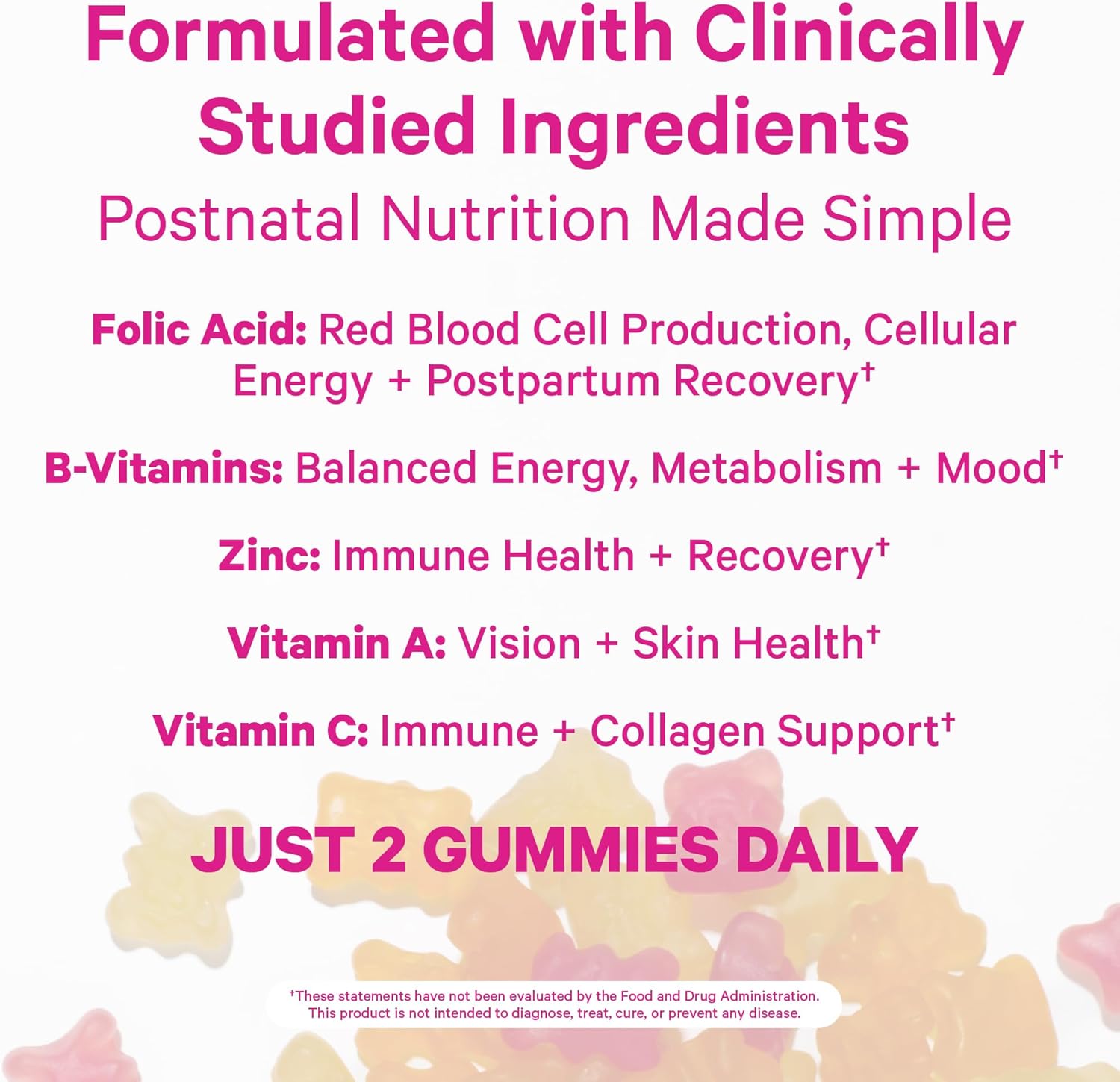 Pin Stor Tota Postnata Vitami Gummie Multivitami fo Postpartu Recover an Lactatio Suppor Foli Acid B6 Vitami  Postpartu Essential 6 Gumm Vitamins