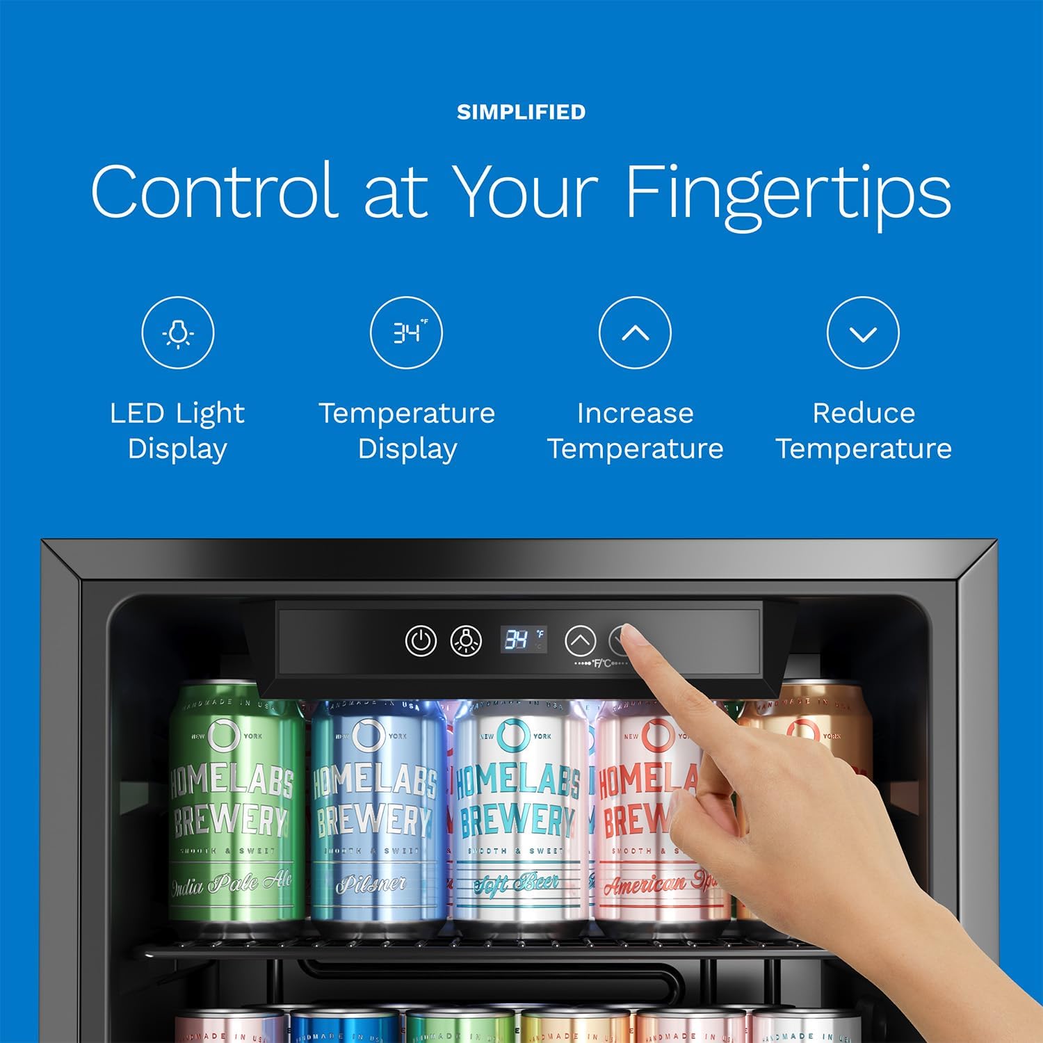 hOmeLab Beverag Refrigerato an Coole 12 Ca Min Fridg wit Glas Doo fo Sod Bee o Win Smal Drin Dispense Machin fo Offic o Ba wit Adjustabl Removabl Shelves