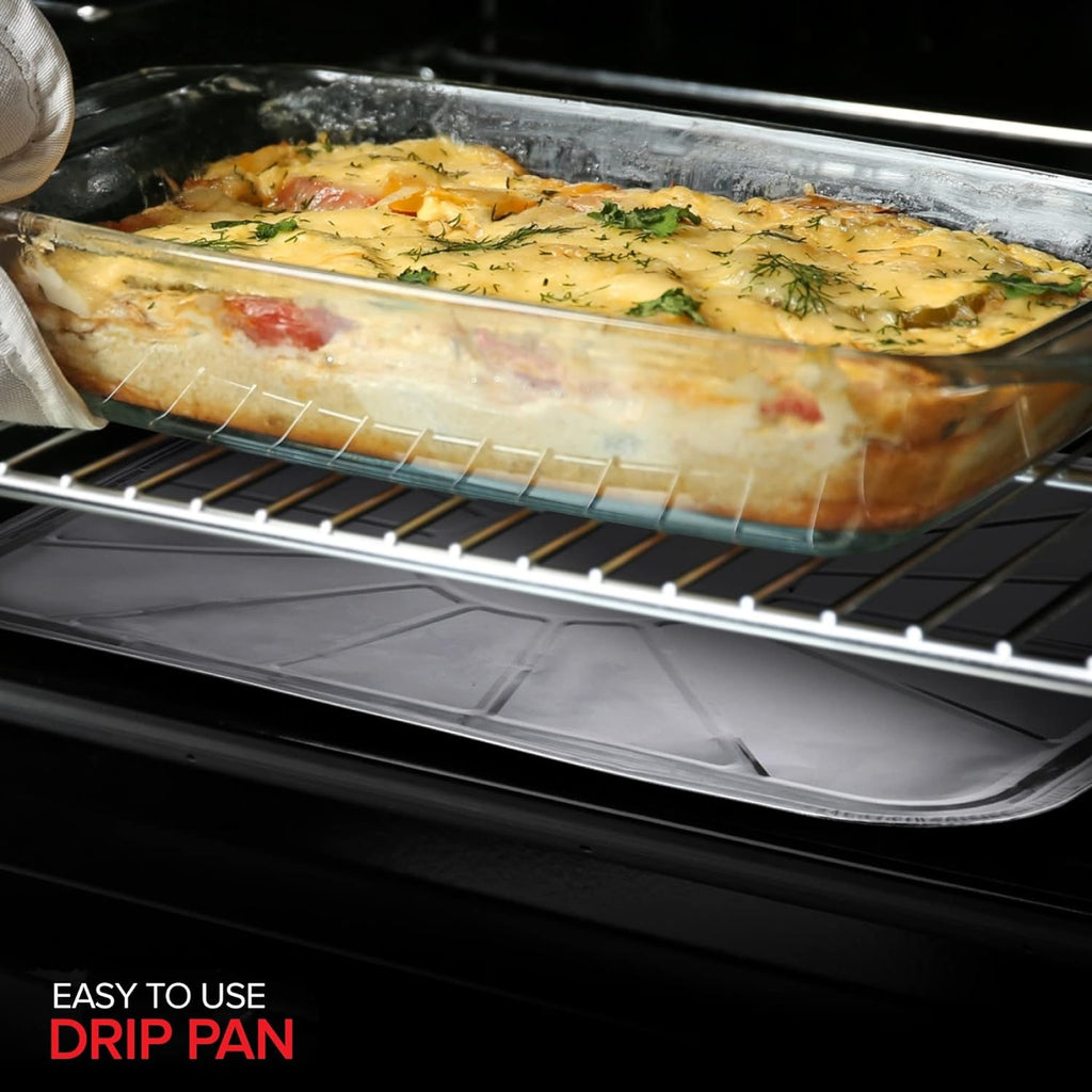 Disposable Foil Oven Liners (10 Pack) Oven Liners for Bottom of Electric Oven and Gas Oven - Reusable Oven Drip Pan Tray for Cooking and Baking - 18.5inch x15.5¡±