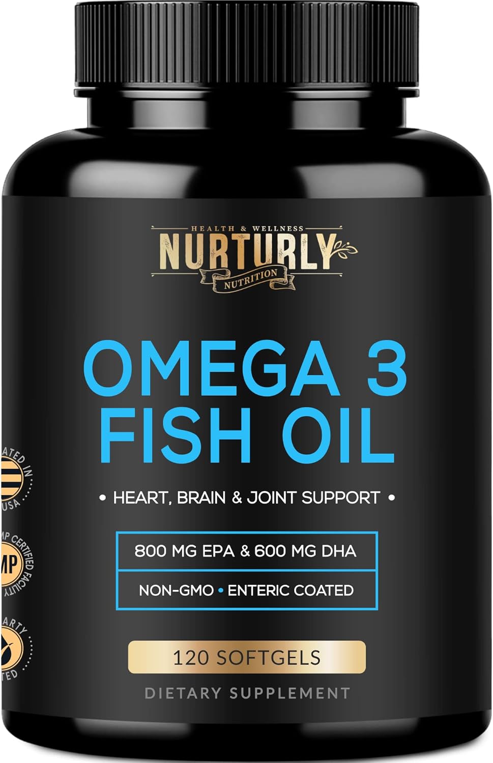 Omeg Fis Oi 2000mg 800m EP an 600m DH Enteri Coate an Burples Support Brain an Hear Burpless Non-GMO 3r Part La Teste an NS Certifie 12 Softgels