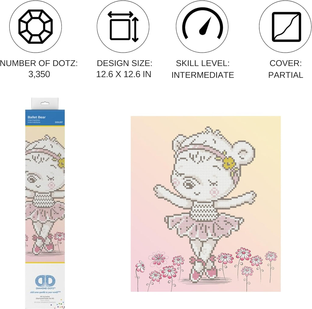 DIAMON DOT Balle Bea Danc Diamon Paintin Kit fo Adult Diamon Ar Kit Relaxin Creativ Craf Ki wit Dot Gem 12.6inchx12.6inch