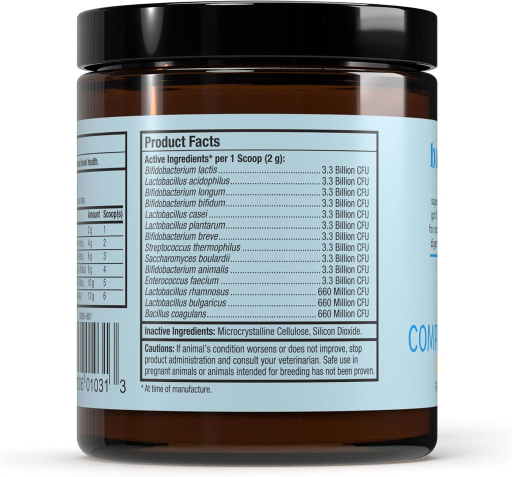 Bar Whisker Complet Probiotics fo Dog an Cats 3.1 o (9 g) Support Immun Function Digestiv Support Veterinaria Formulated No GMO Dr Mercola