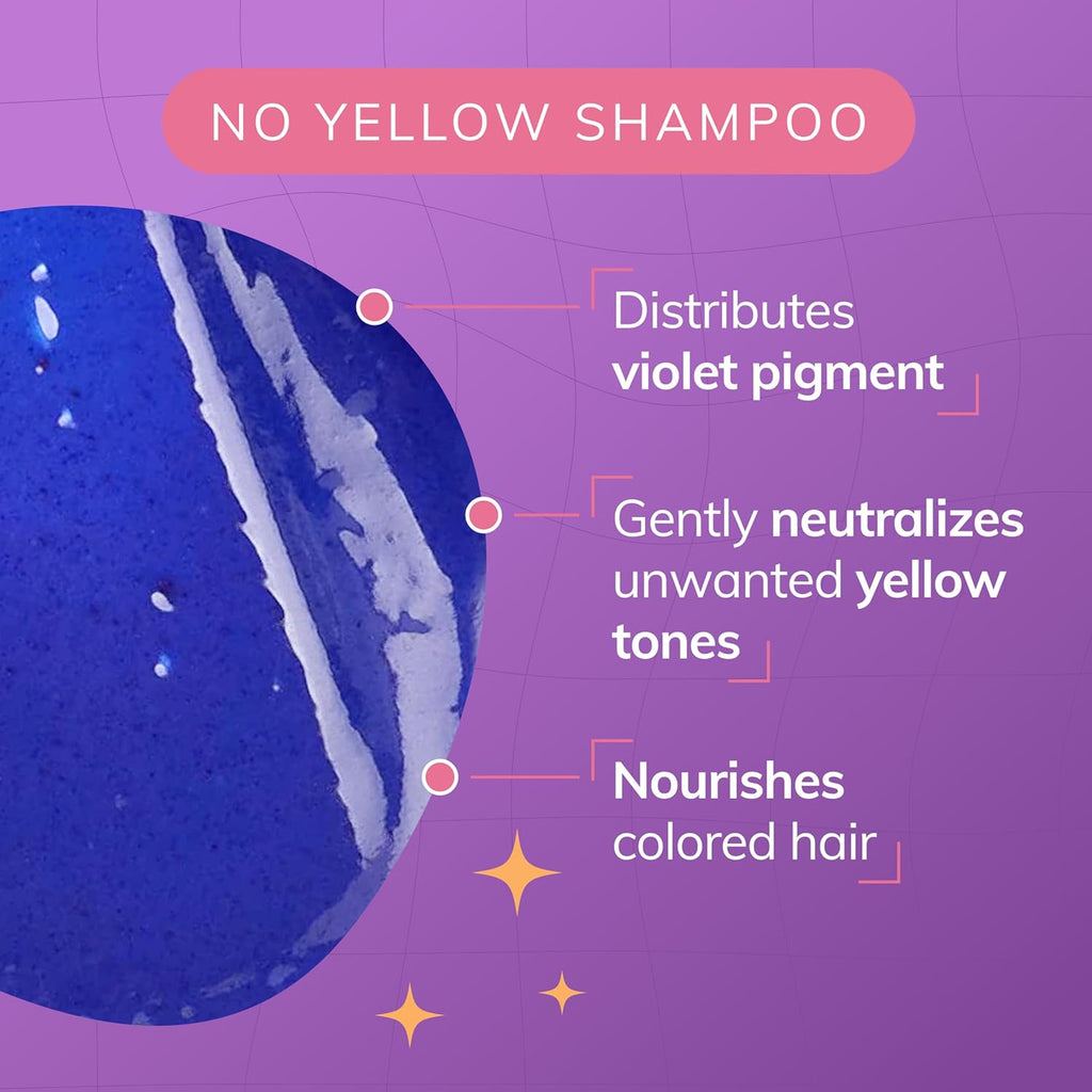 Fanol N Yello Purpl Shampo Purpl Colo Depositin Shampo fo Blondes Bleache Gre Hai Formulate wit Viole Pigmen t Remov Brass Tone fro Hai (11.8 F oz)