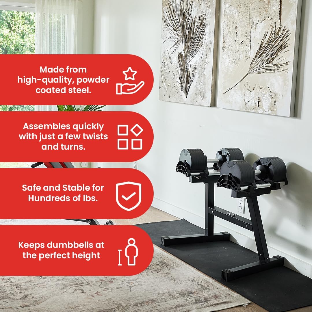 F Fine For Nuobel Adjustabl Dumbbel Rac Stan fo Nuobel Adjustabl Dumbbel Se Safe Convenient an Prevent Accidents Dumbbel Rac Only N Weight Included