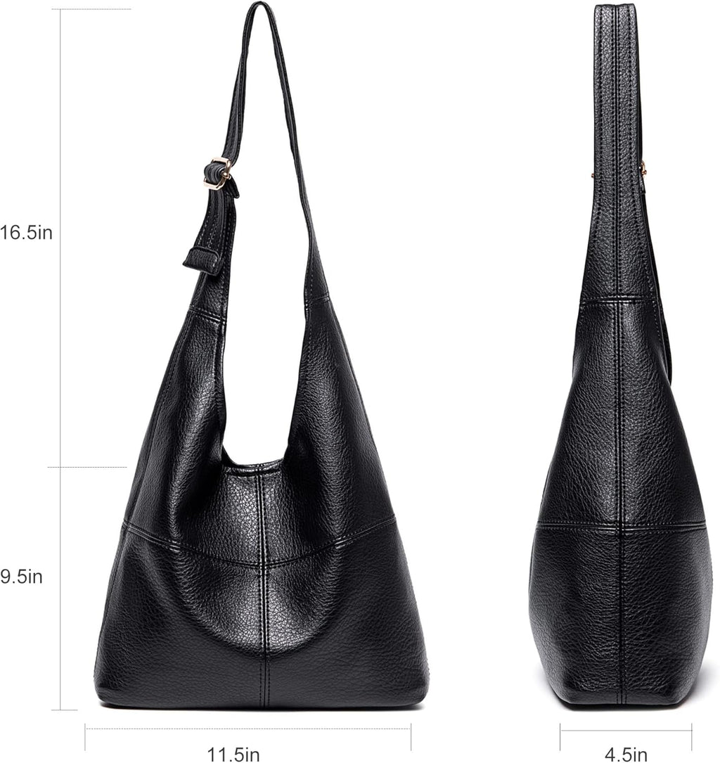 Montana West Hobo Bags Purse for Women Ultra Soft Foldable Shoulder Slouchy Handbags with Cosmetic bag