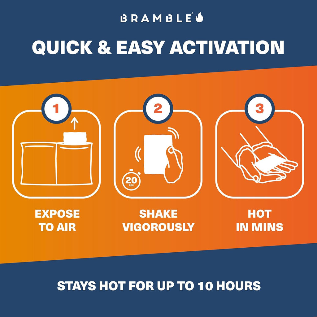 Brambl Han Warmer Disposabl Air-Activate Pocke Warmer fo Hiking Skiing Camping an Outdoo Activitie Provide U t 1 Hour o Heat