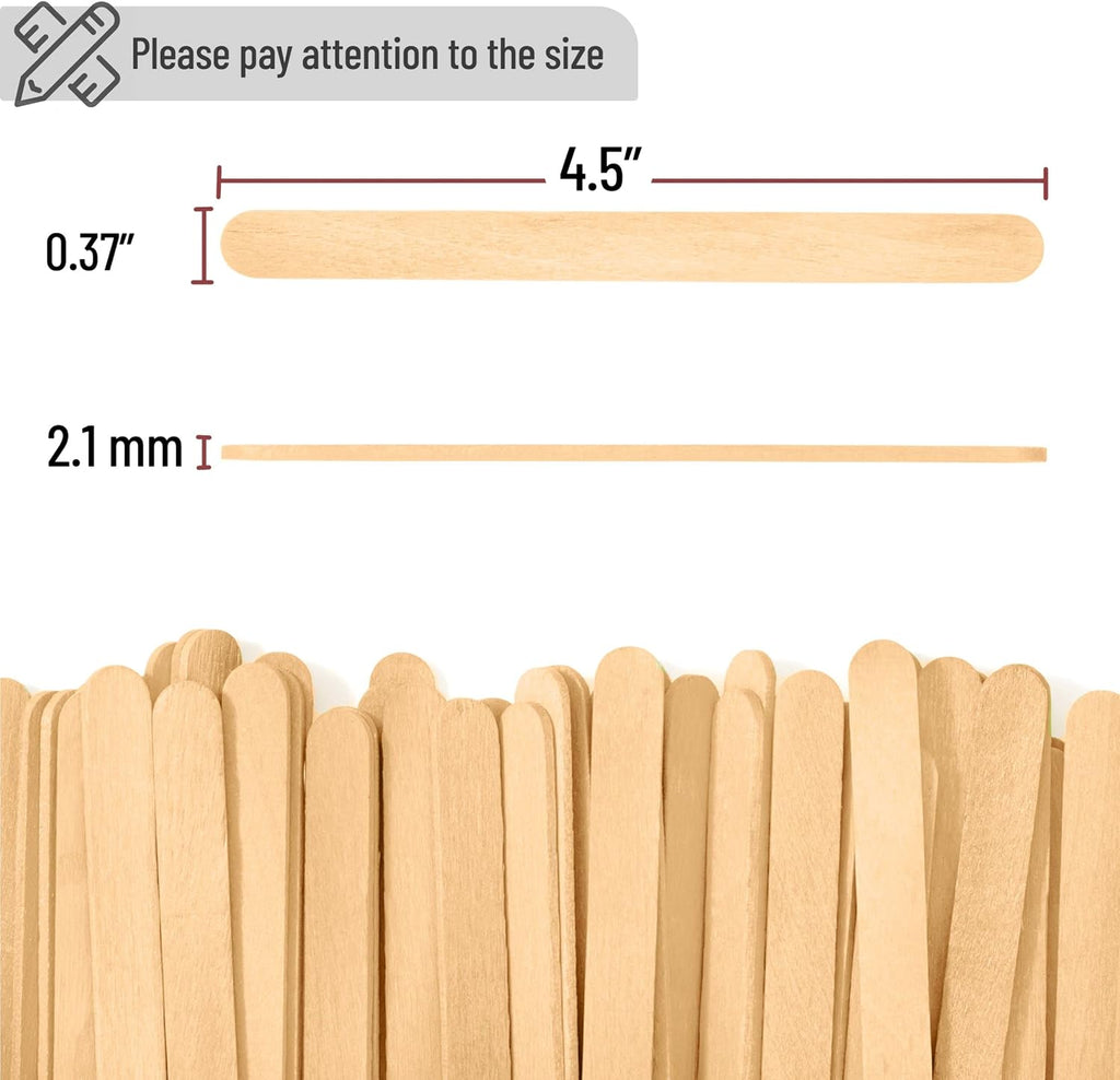 Popsicl Craf Sticks 4. Inch 20 Pack Wa Sticks Kid Crafts Woode Stick fo Crafting