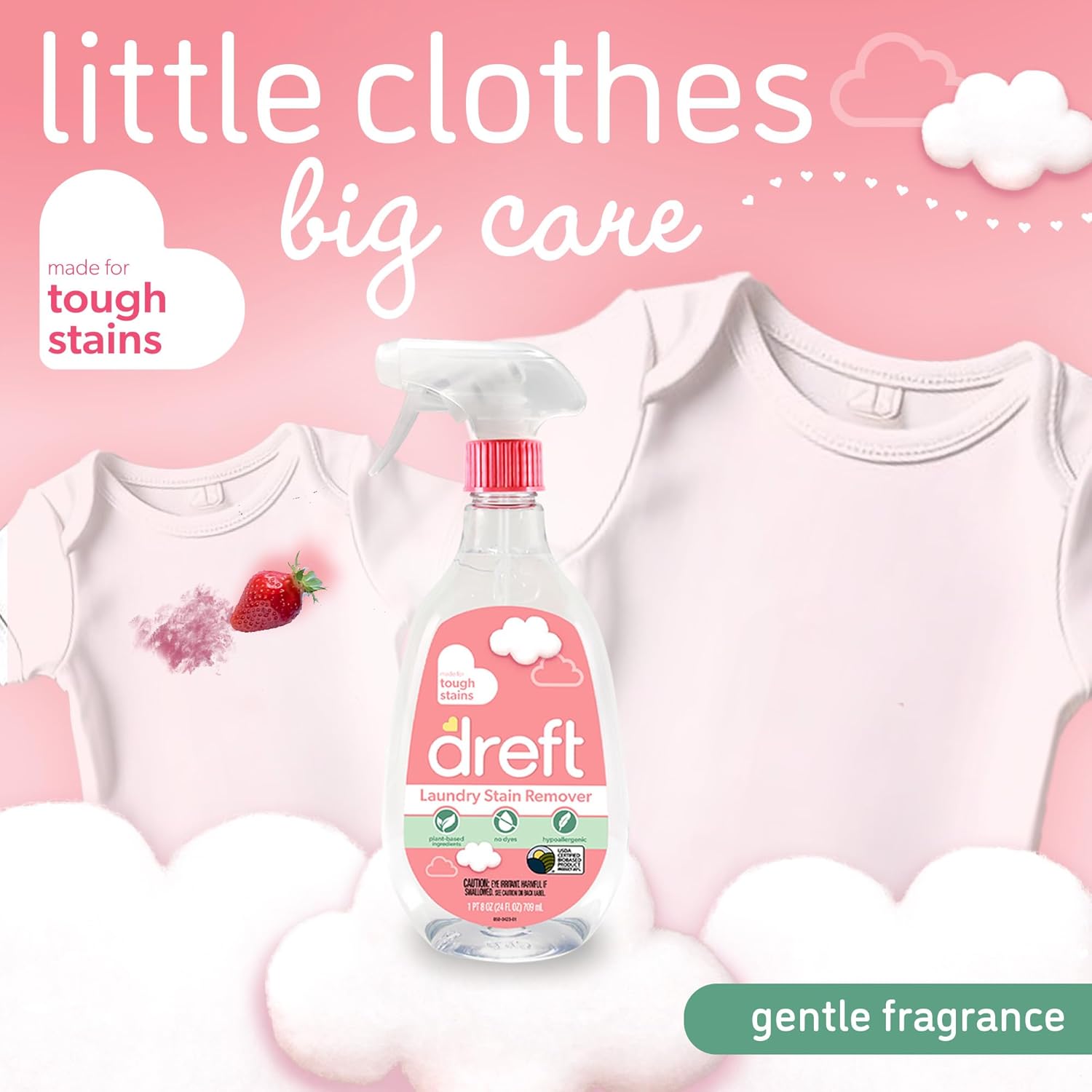 Dref Stai Remove fo Bab Clothe an Hypoallergeni Bab Stai Remove Spra Plu Trave Siz Stai Treate Pen 2 F O Pac o  Stai Pen)