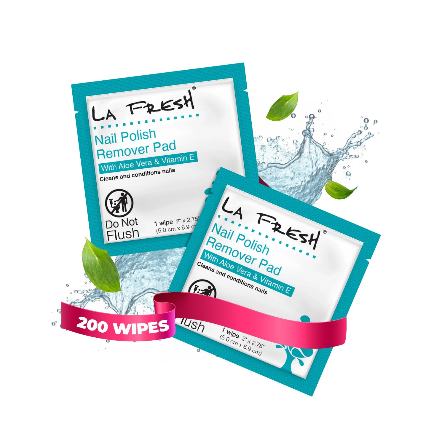 L Fres Nai Polis Remove We Wipe wit Lavender Alo Vera an Vitami Pac o 200c Acetone-Infuse Pad Nai Car Trave Essentials