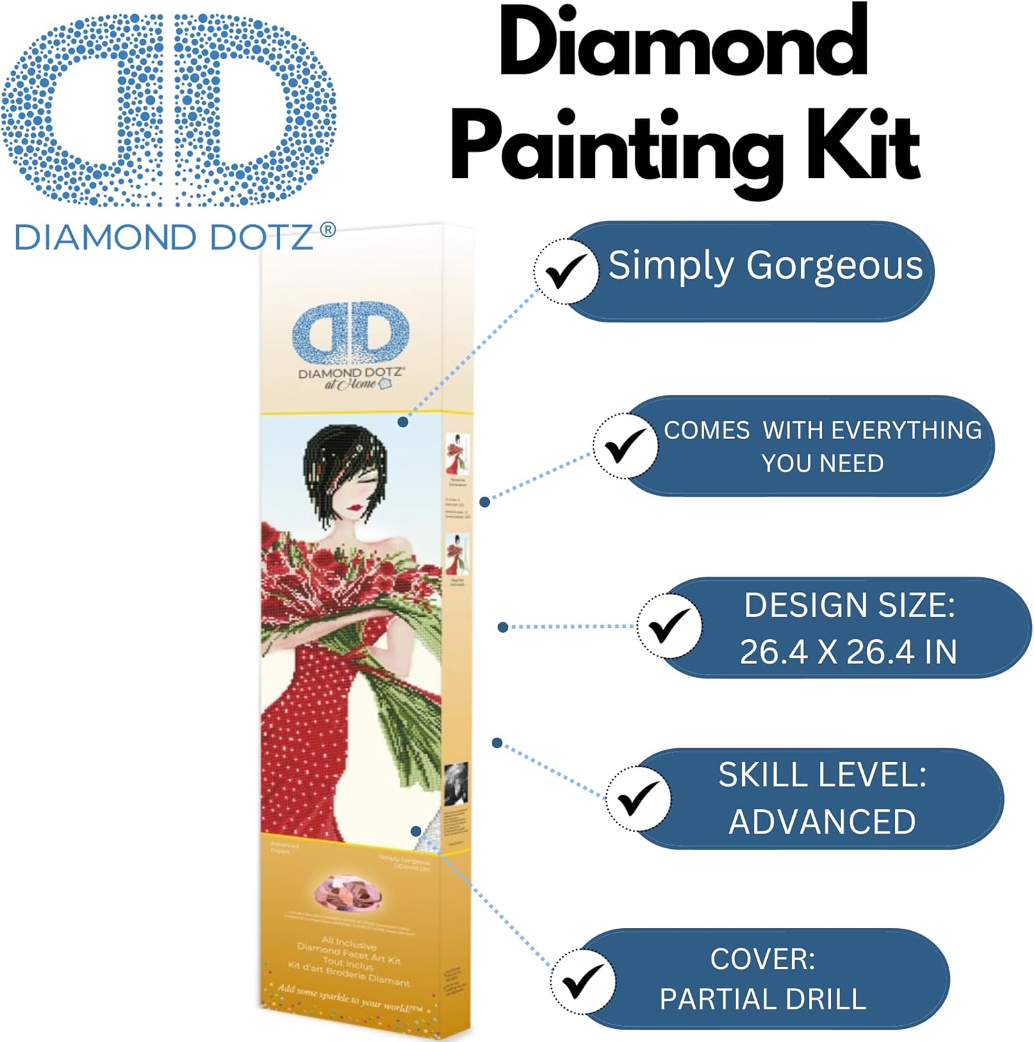 DIAMON DOT Simpl Gorgeou Diamon Paintin Kit fo Adult Diamon Ar Kit Relaxin Creativ Craf Ki wit Dot Gems