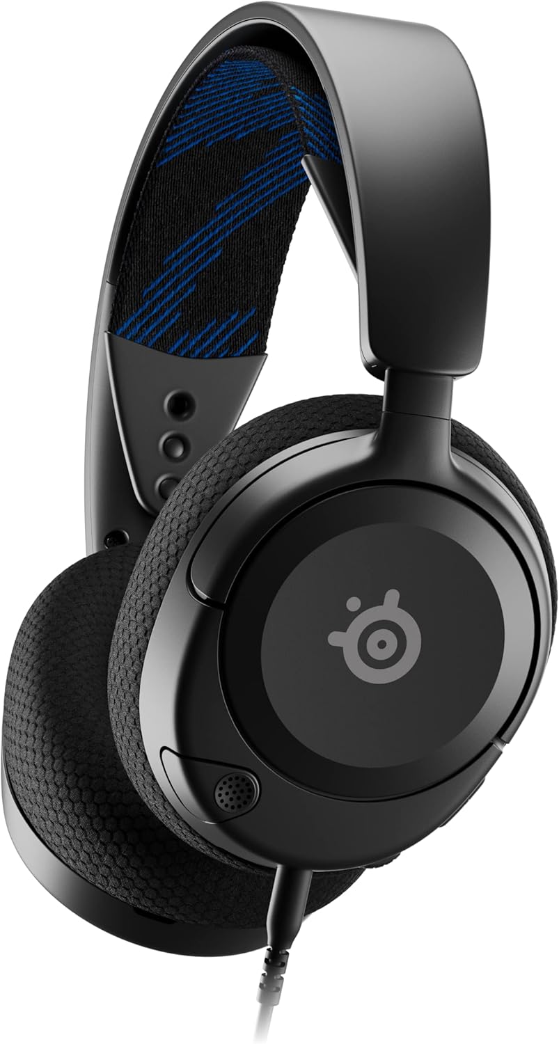 SteelSeries New Arctis Nova 1P Multi-System Gaming wired Headset ¡ª Hi-Fi Drivers ¡ª 360¡ã Spatial Audio ¡ª Comfort Design ¡ª Durable ¡ª Lightweight¡ªNoise-Cancelling Mic ¡ª PS5/PS4, PC, Xbox, Switch - Black