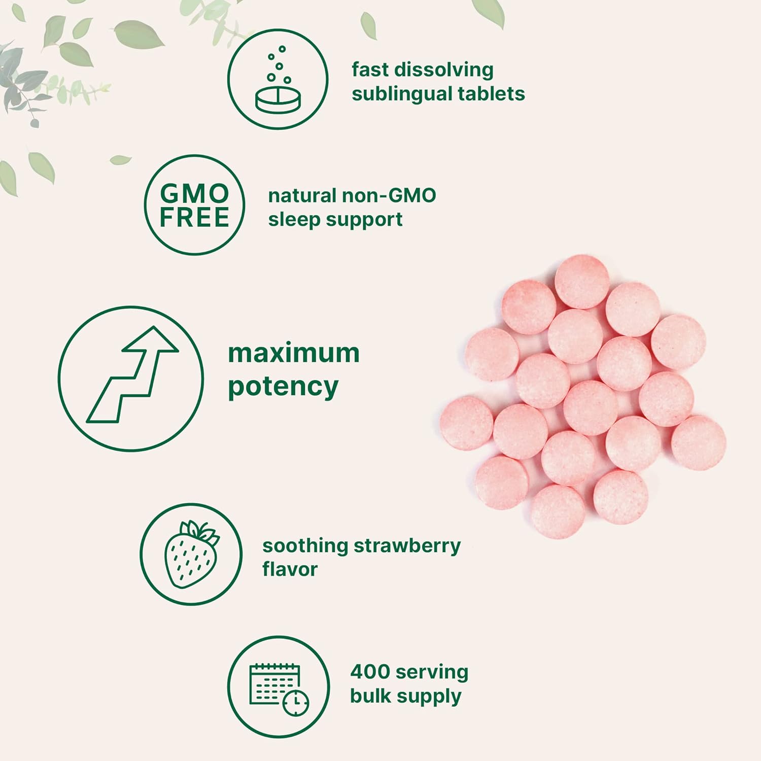 Micr Ingredient Melatoni 20mg 40 Tablet Natura Strawberr Flavo Fas Dissolv N Dru Vegetaria Friendl Non-GMO N Gluten Suga Free
