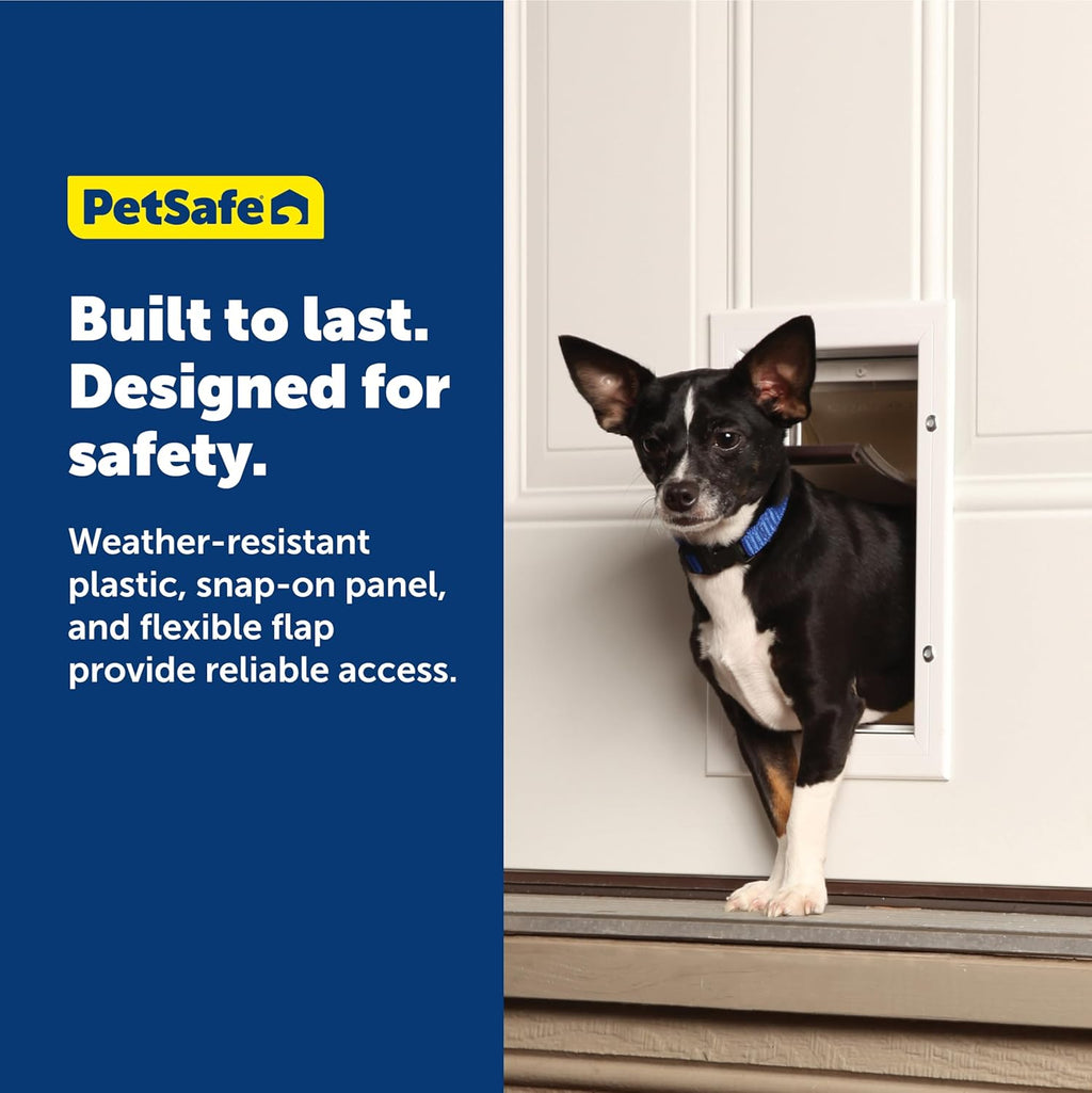 PetSaf Plasti Pe Doo Give You Pe Eas Outdoo Acces Durabl Plasti Fram Paintabl Whit Fram t Matc Hom Deco Snap-O Closin Pane fo Safet Simpl DI Installatio Large