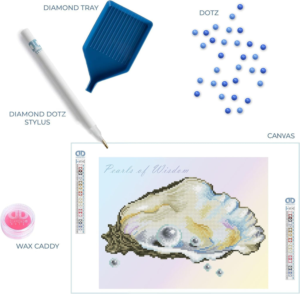 DIAMON DOT Pearl o Wisdo Diamon Paintin Kit fo Adult Diamon Ar Kit Relaxin Creativ Craf Ki wit Dot Gem 14x10