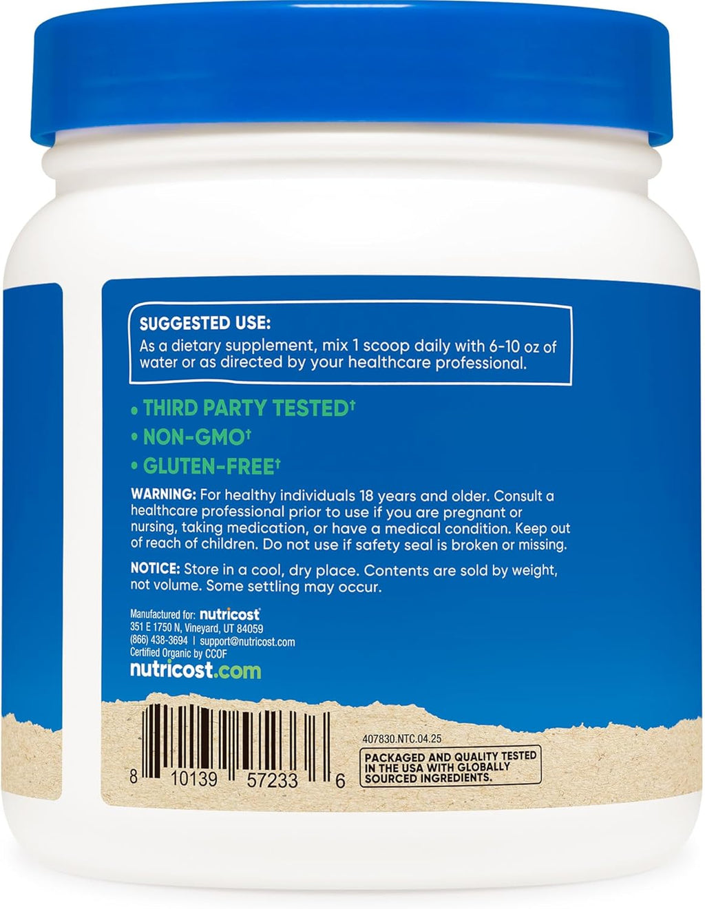 Nutricost Organic Maca Root Powder (1 LB)