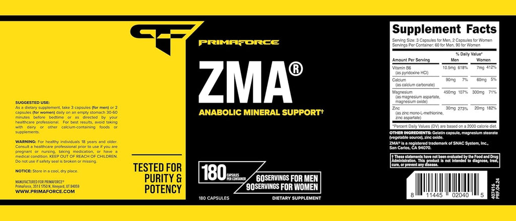 Primaforc ZM Dietar Supplement 18 Capsules