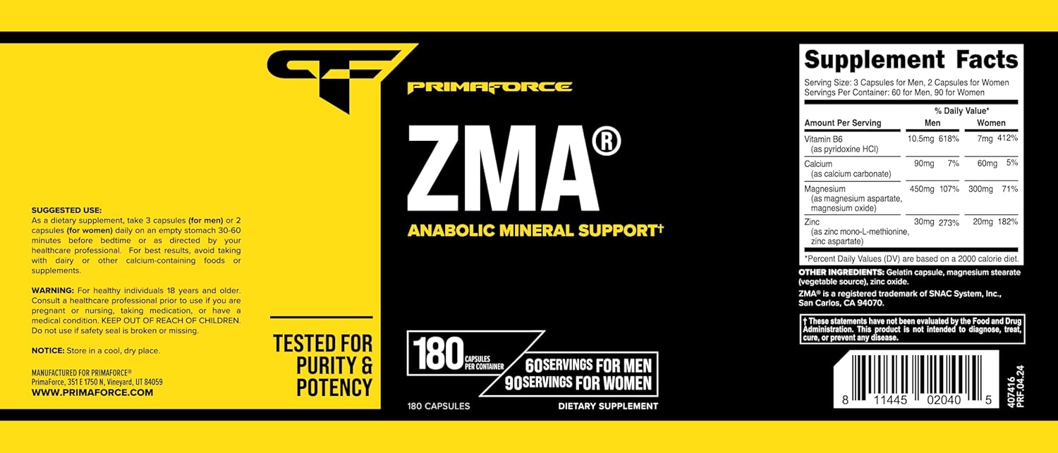 Primaforc ZM Dietar Supplement 18 Capsules