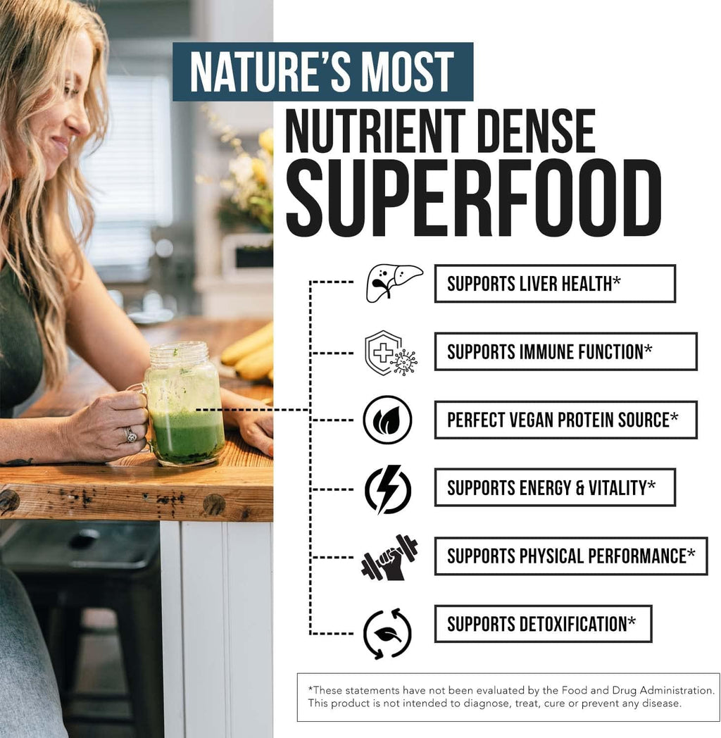 Organi Spirulin Powde Mad wit Parry Spirulina Know fo Superio Purit an Nutrien Densit Vega Farmin Non-Irradiate Blue-Gree Alga Superfoo Supplemen 7 Serving  oz