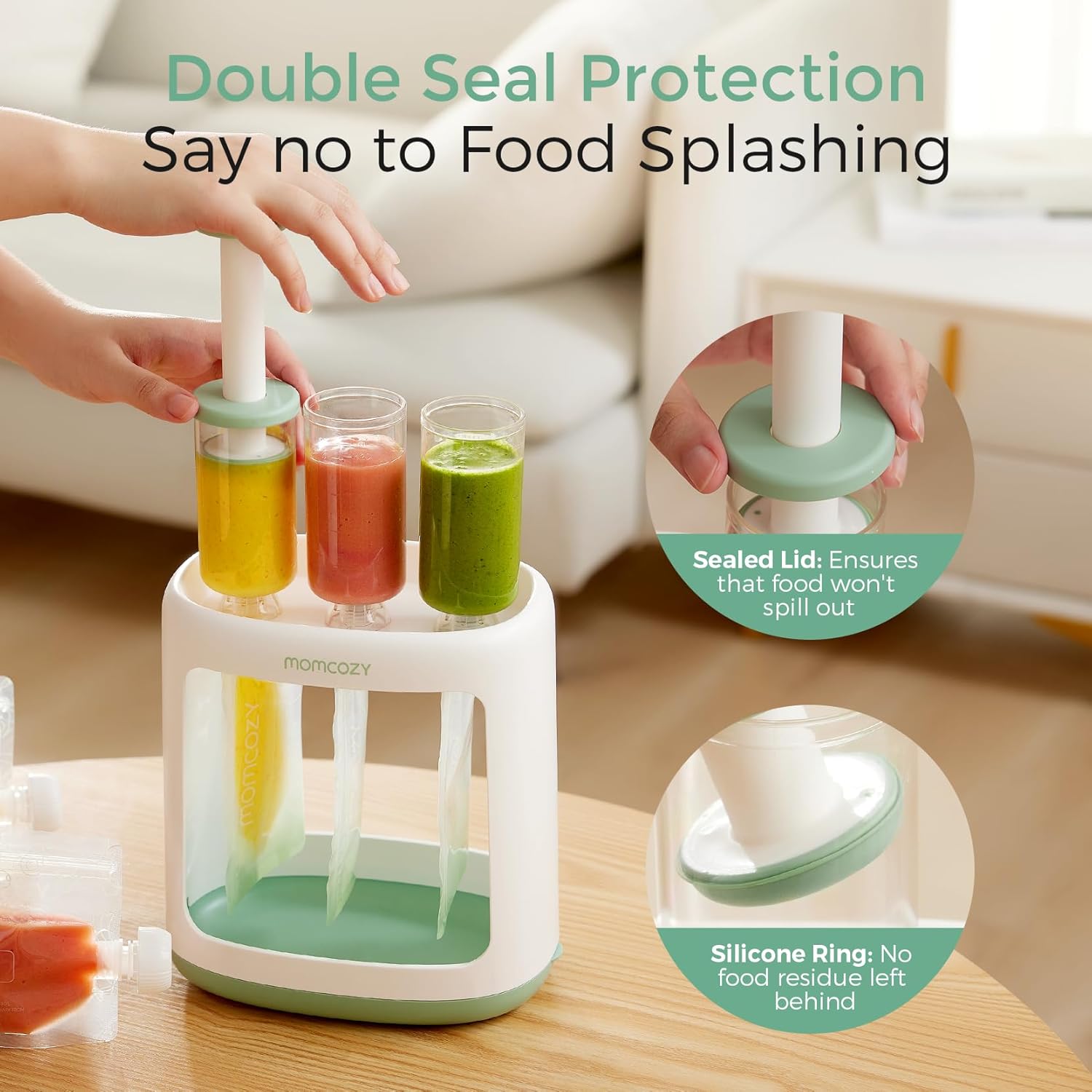 Squeez Station,Bab Foo Maker&Pouc Fille fo Homemad Bab Puree BPA-Free Dishwashe Safe wit Reusabl Bab Foo Pouche fo Babie Toddlers