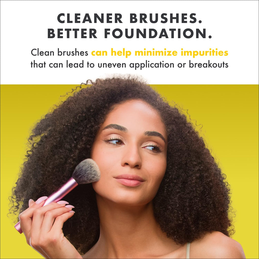 CINEM SECRET Origina Makeu Brus Cleane Solutio Spra Comb Professiona Cleanse fo Makeu Brushe Quick-Dryin Rinse-Fre Remove Built-U Mak U Lemo (1 f o f oz)