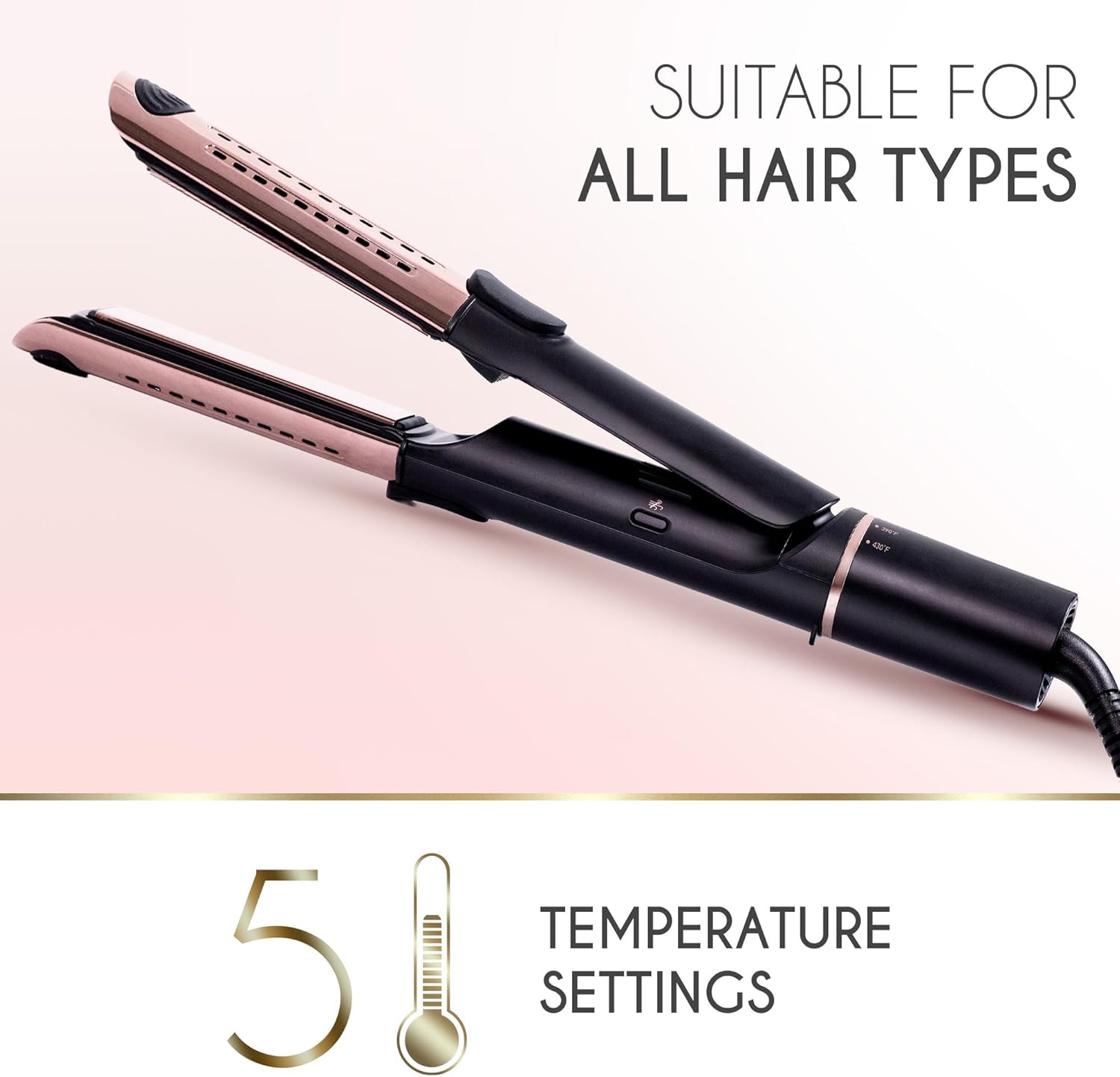 ELL BELLA Hai Straightene an Ai Curle i  Titaniu Fla Iro Curlin Iro i On Coolin Ai Vent t Effortlessl Loc i Styl Multipl Looks Professiona Salo Results