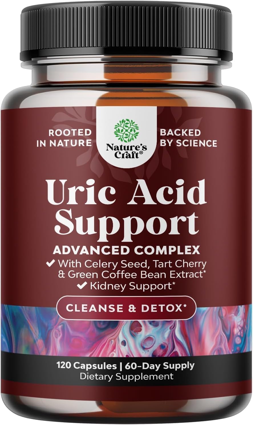 Green Coffee Bean Extract for Uric Acid Cleanse Detox - Green Coffee Beans with Turmeric, Tart Cherry Celery Seed for Adults - Daily Uric Acid Flush for Joints Support Kidney Cleanser ¨C 120 Ct