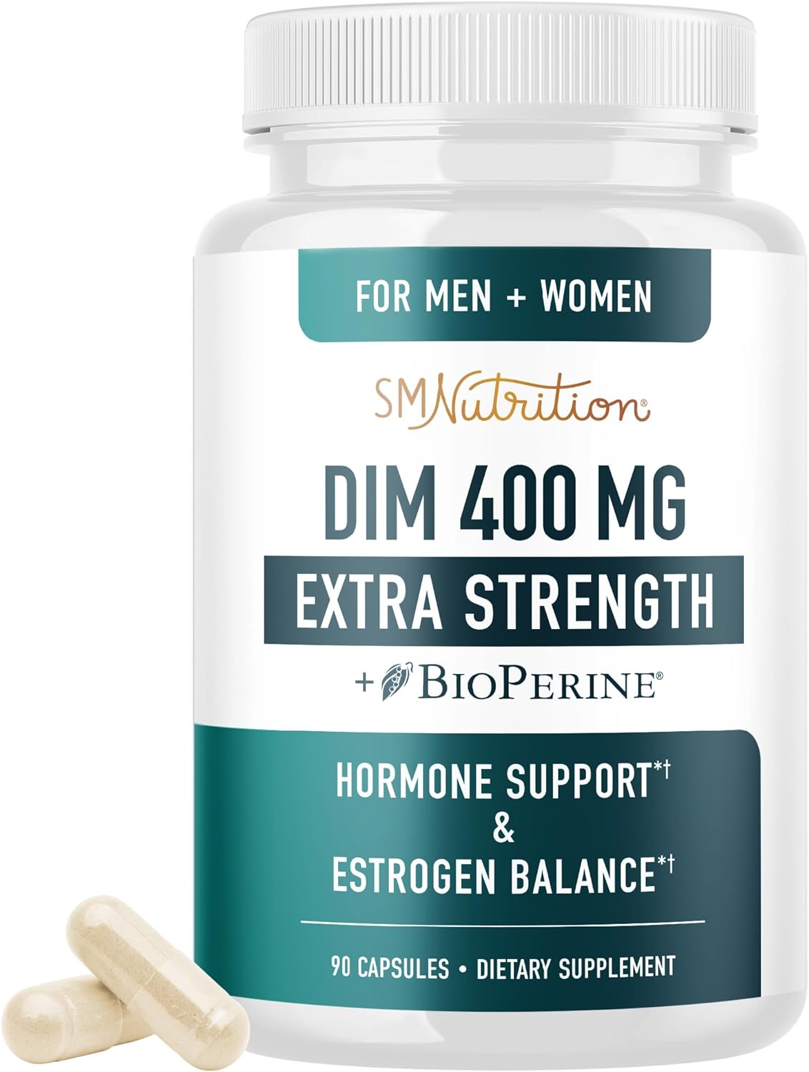 DI Supplemen 400M Extr Strengt Hormon Balanc fo Me an Wome Menopause Acne Ho Flashe Relief Prostat Suppor Antioxidan Suppor Soy-Free Gluten-Fre SMNutritio 9 Ct.