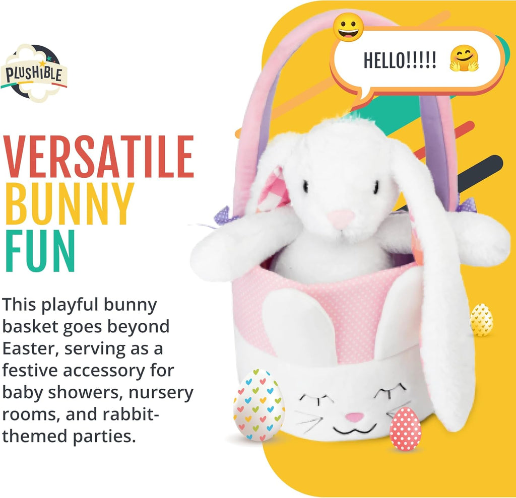 Bunn Easte Baske wit Handl Idea fo Baby' 1s Easter Toddlers Boys an Girl o Al Ages Perfec fo Gift an Treats