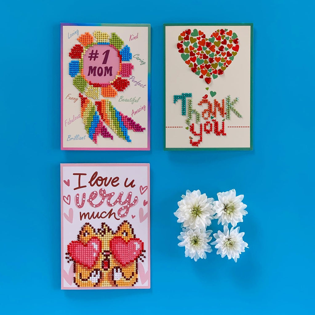 DIAMON DOT Than Yo Hear Diamon Ar Cards Handmad Diamon Paintin Card Kit Handmad Greetin Card Kit fo Than Yo Note an Specia Occasions
