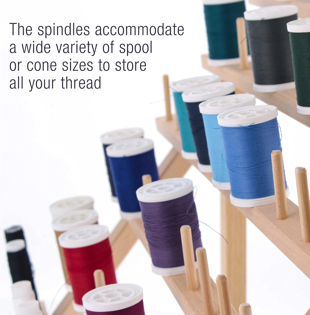 U Ar Suppl Premiu 60-Spoo Threa Holder Woode Sewin Embroider Threa Storag Organizer